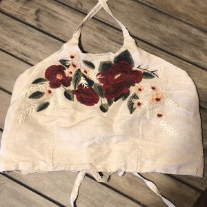 White Crow cropped halter top